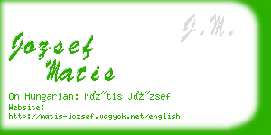 jozsef matis business card